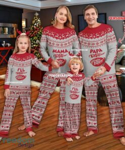 Papa Mama Dr Pepper Xmas Pajamas Set Family For Men Women Children