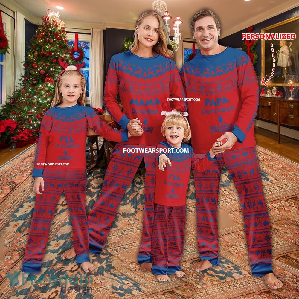Papa Mama Dutch Bros Coffee Christmas Pattern Family Pajamas Set For Men Women Children image Papa Mama Dutch Bros Coffee Christmas Pattern Family Pajamas Set For Men Women Children - Papa Mama Dutch Bros Coffee Christmas Pattern Family Pajamas Set For Men Women Children
