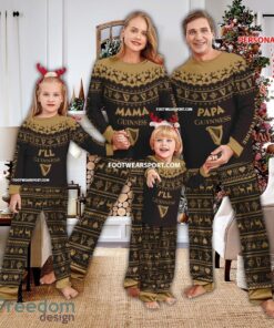 Papa Mama Guinness Beer Ugly Christmas Family Pajamas Set For Adult
