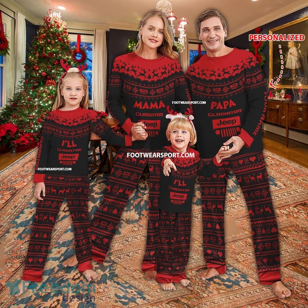 Papa Mama Jeep Gladiator Car Racing Xmas Family Pajamas Set For Men Women Children image Papa Mama Jeep Gladiator Car Racing Xmas Family Pajamas Set For Men Women Children - Papa Mama Jeep Gladiator Car Racing Xmas Family Pajamas Set For Men Women Children