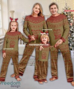 Papa Mama Miller High Life Beer Ugly Christmas Pajamas Set Family For Adult