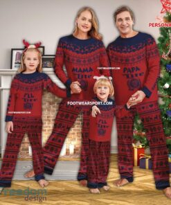 Papa Mama Miller Lite Christmas Pattern Family Pajamas Set For Men Women Children