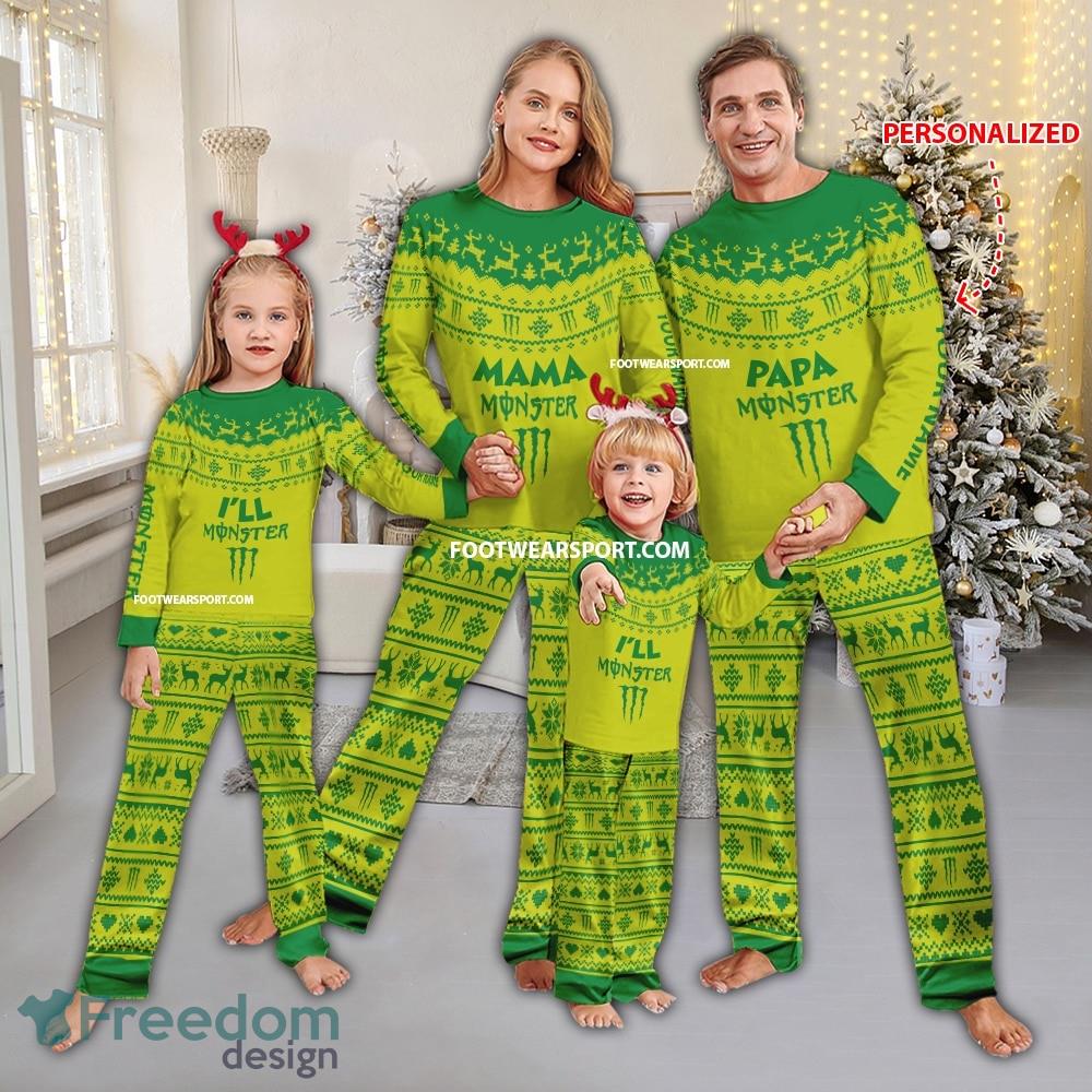 Papa Mama Monster Energy Pajamas Set Family Gift Christmas image Papa Mama Monster Energy Pajamas Set Family Gift Christmas - Papa Mama Monster Energy Pajamas Set Family Gift Christmas