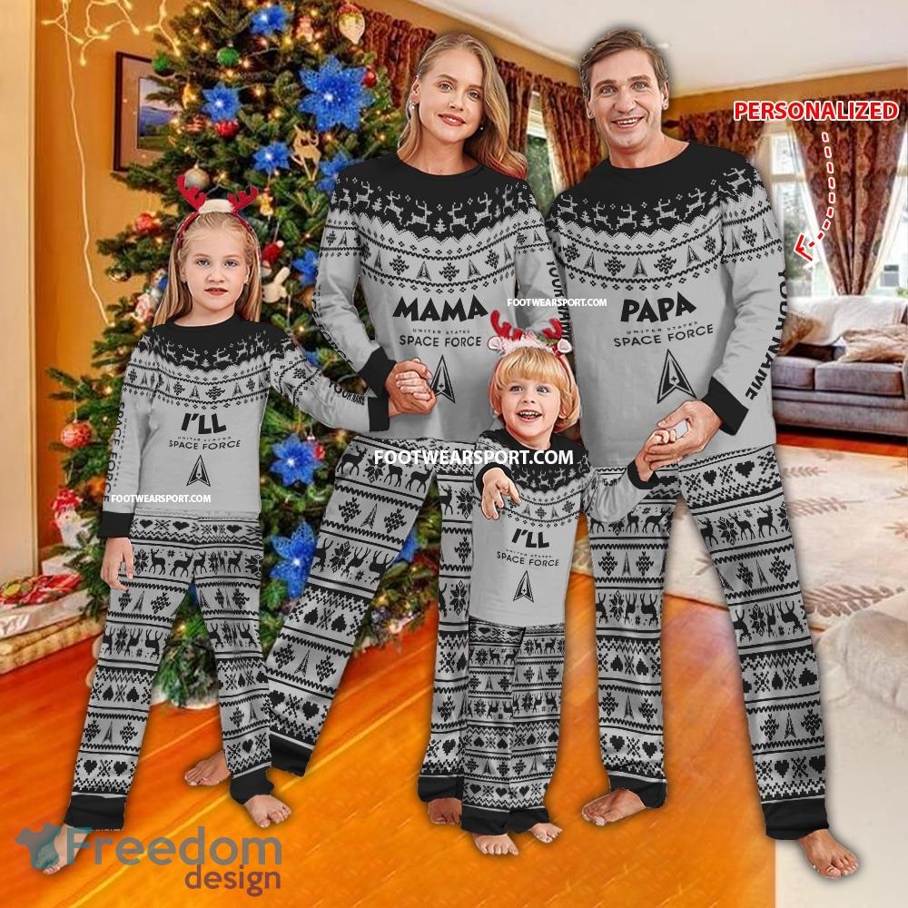 Papa Mama US Space Force Xmas Pajamas Set Family For Men Women Children image Papa Mama US Space Force Xmas Pajamas Set Family For Men Women Children - Papa Mama US Space Force Xmas Pajamas Set Family For Men Women Children
