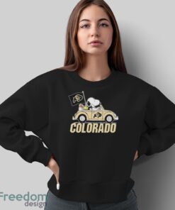 Peanuts Snoopy And Woodstock Colorado Buffaloes On Car Shirt - Sweatshirt