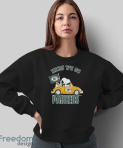 Peanuts Snoopy And Woodstock Here We Go Green Bay Packers Shirt - Sweatshirt