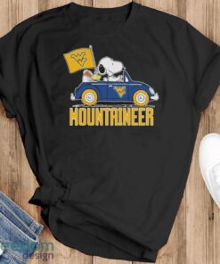 Peanuts Snoopy And Woodstock West Virginia Mountaineers On Car Shirt Product Photo 1