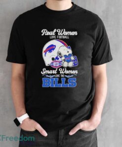 Peanuts Snoopy Real Women Love Football Smart Women Love The Buffalo Bills Shirt Product Photo 2