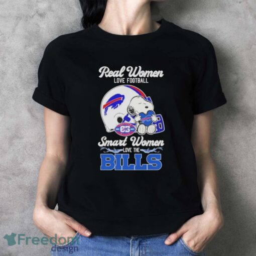 Peanuts Snoopy Real Women Love Football Smart Women Love The Buffalo Bills Shirt Product Photo 4