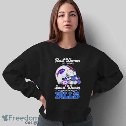 Peanuts Snoopy Real Women Love Football Smart Women Love The Buffalo Bills Shirt Product Photo 5