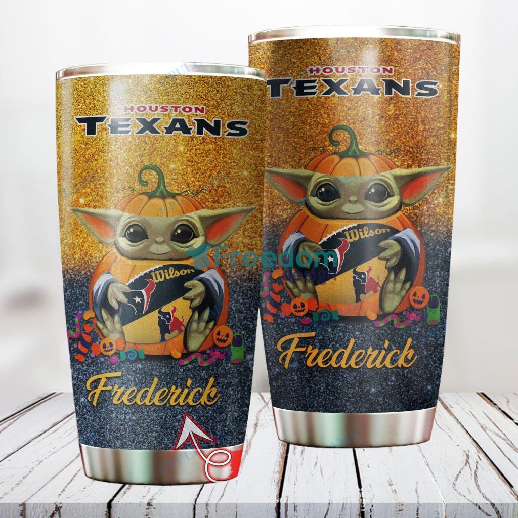 Personalized NFL Houston Texans Baby Yoda Custom Name Stainless Steel Tumbler Best Gift image Personalized NFL Houston Texans Baby Yoda Custom Name Stainless Steel Tumbler Best Gift Product Photo 1