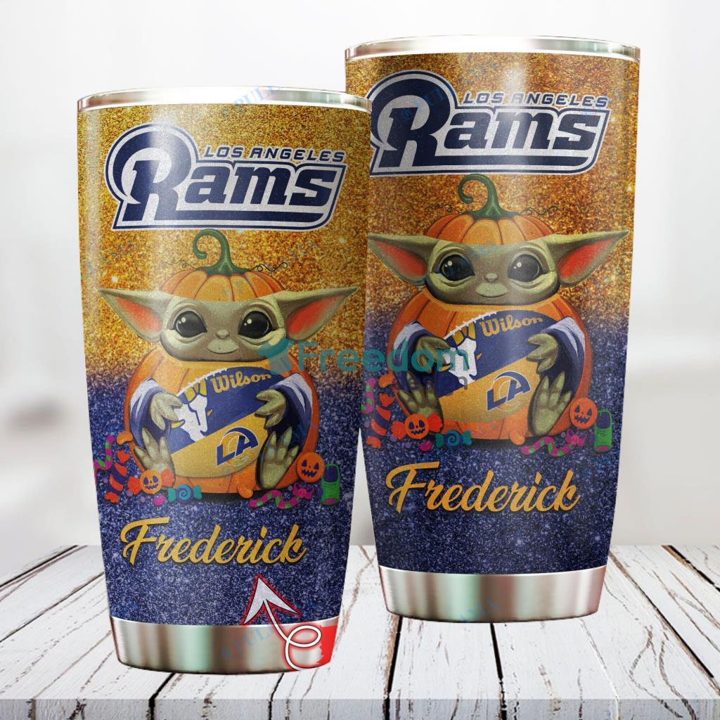 Personalized NFL Los Angeles Rams Baby Yoda Custom Name Stainless Steel Tumbler Best Gift image Personalized NFL Los Angeles Rams Baby Yoda Custom Name Stainless Steel Tumbler Best Gift Product Photo 1