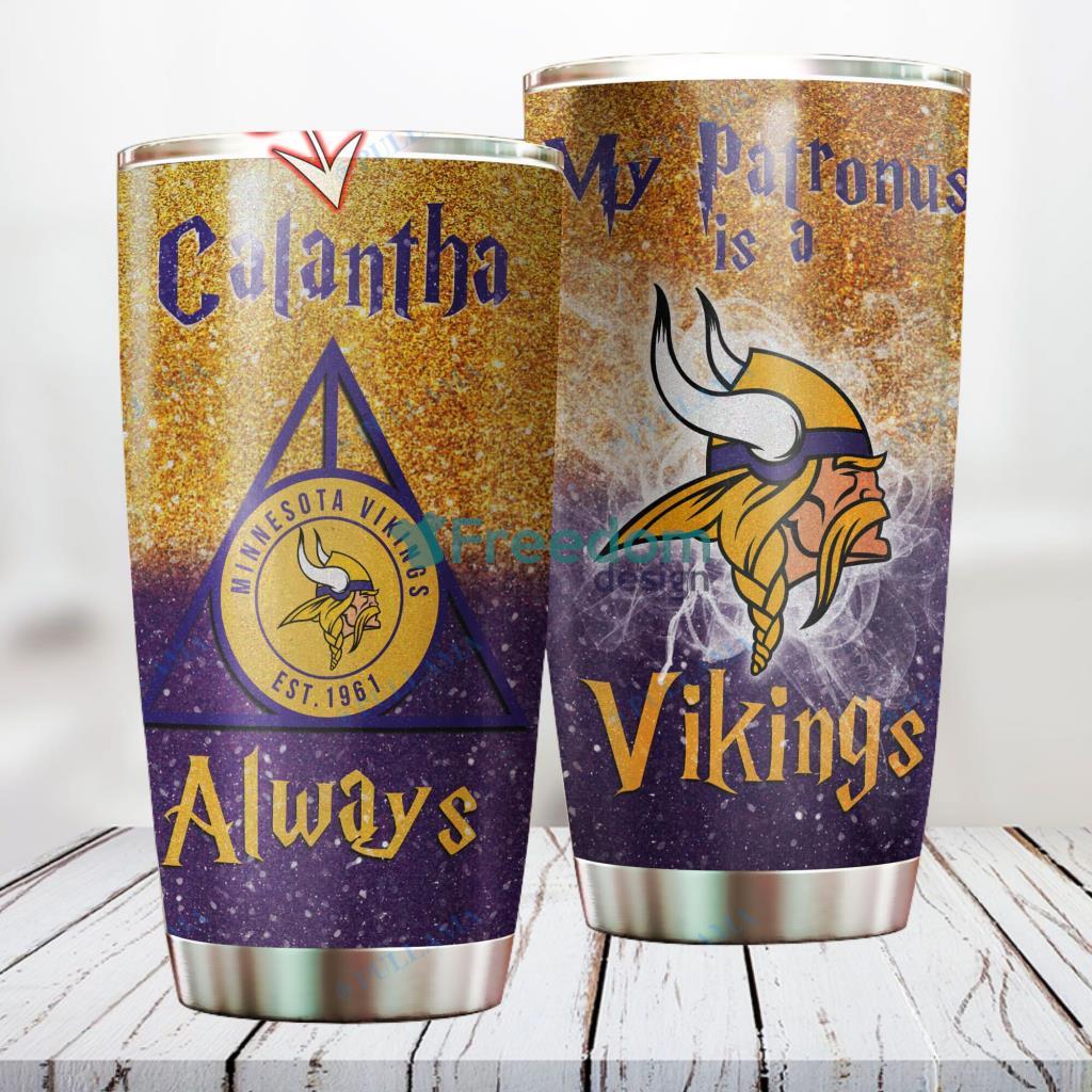 Personalized NFL Minnesota Vikings Harry Potter Always Deathly Hallows Custom Name Stainless Steel Tumbler Best Gift image Personalized NFL Minnesota Vikings Harry Potter Always Deathly Hallows Custom Name Stainless Steel Tumbler Best Gift Product Photo 1