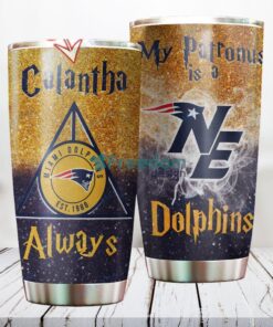 Personalized NFL New England Patriots Harry Potter Always Deathly Hallows Custom Name Stainless Steel Tumbler Best Gift