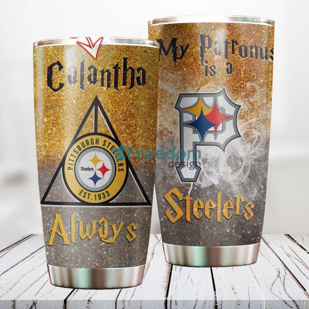 Personalized NFL Pittsburgh Steelers Harry Potter Always Deathly Hallows Custom Name Stainless Steel Tumbler Best Gift image Personalized NFL Pittsburgh Steelers Harry Potter Always Deathly Hallows Custom Name Stainless Steel Tumbler Best Gift Product Photo 1