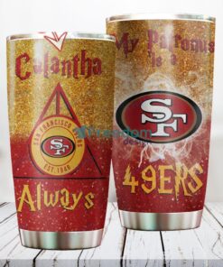Personalized NFL San Francisco 49ers Harry Potter Always Deathly Hallows Custom Name Stainless Steel Tumbler Best Gift