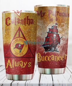 Personalized NFL Tampa Bay Buccaneers Harry Potter Always Deathly Hallows Custom Name Stainless Steel Tumbler Best Gift