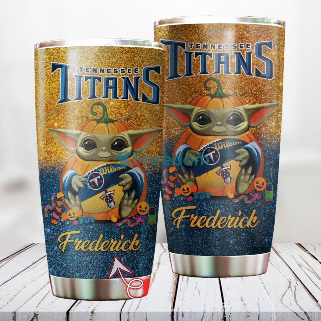 Personalized NFL Tennessee Titans Baby Yoda Custom Name Stainless Steel Tumbler Best Gift image Personalized NFL Tennessee Titans Baby Yoda Custom Name Stainless Steel Tumbler Best Gift Product Photo 1