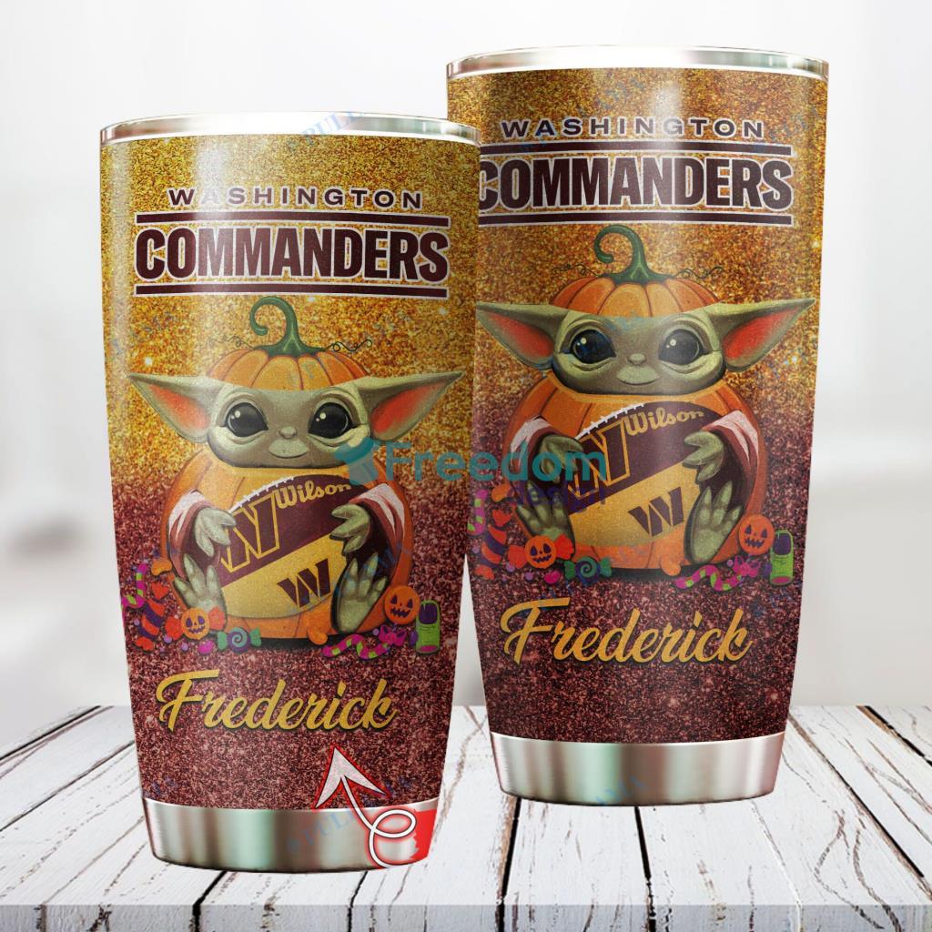 Personalized NFL Washington Commanders Baby Yoda Custom Name Stainless Steel Tumbler Best Gift image Personalized NFL Washington Commanders Baby Yoda Custom Name Stainless Steel Tumbler Best Gift Product Photo 1