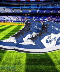 Philadelphia 76ers Air Jordan 1 Shoes Sport Hightop Sneakers For Men And Women Custom Name Product Photo 2