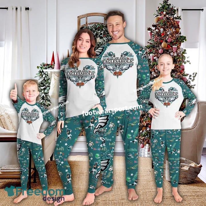 Philadelphia Eagles I m An EaglesAholic Xmas Family Pajamas Set Kid Men Women image Philadelphia Eagles I m An EaglesAholic Xmas Family Pajamas Set Kid Men Women - Philadelphia Eagles I m An EaglesAholic Xmas Family Pajamas Set Kid Men Women