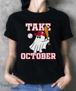 Philly Take October Philadelphia Ghost Baseball Halloween Shirt - Ladies T-Shirt