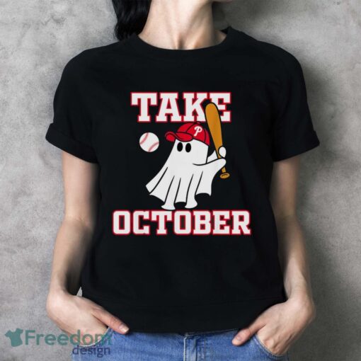 Philly Take October Philadelphia Ghost Baseball Halloween Shirt - Ladies T-Shirt