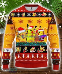 Pikachu Pokemon Ugly Christmas Sweater Yellow 2 Amazing Gift Idea Christmas Gift