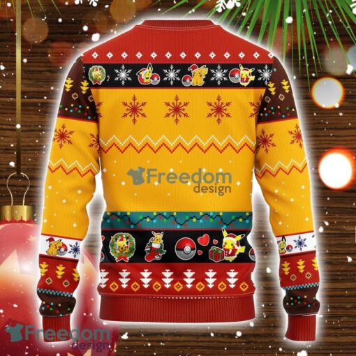 Pikachu Pokemon Ugly Christmas Sweater Yellow 3 Amazing Gift Idea Christmas Gift Product Photo 2