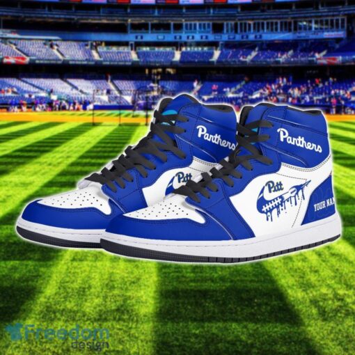 Pittsburgh Panthers Air Jordan 1 Shoes Sport Hightop Sneakers For Men And Women Custom Name Product Photo 2