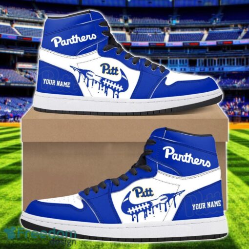 Pittsburgh Panthers Air Jordan 1 Shoes Sport Hightop Sneakers For Men And Women Custom Name Product Photo 1