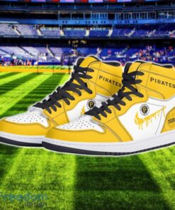 Pittsburgh Pirates Air Jordan 1 Shoes Sport Hightop Sneakers For Men And Women Custom Name Product Photo 2