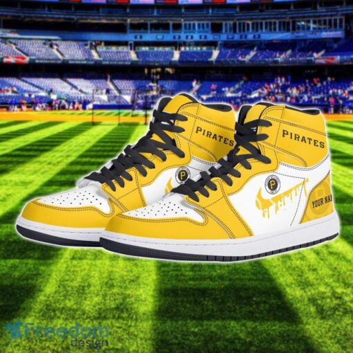 Pittsburgh Pirates Air Jordan 1 Shoes Sport Hightop Sneakers For Men And Women Custom Name Product Photo 2