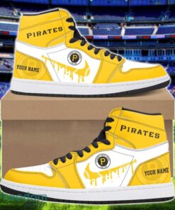 Pittsburgh Pirates Air Jordan 1 Shoes Sport Hightop Sneakers For Men And Women Custom Name