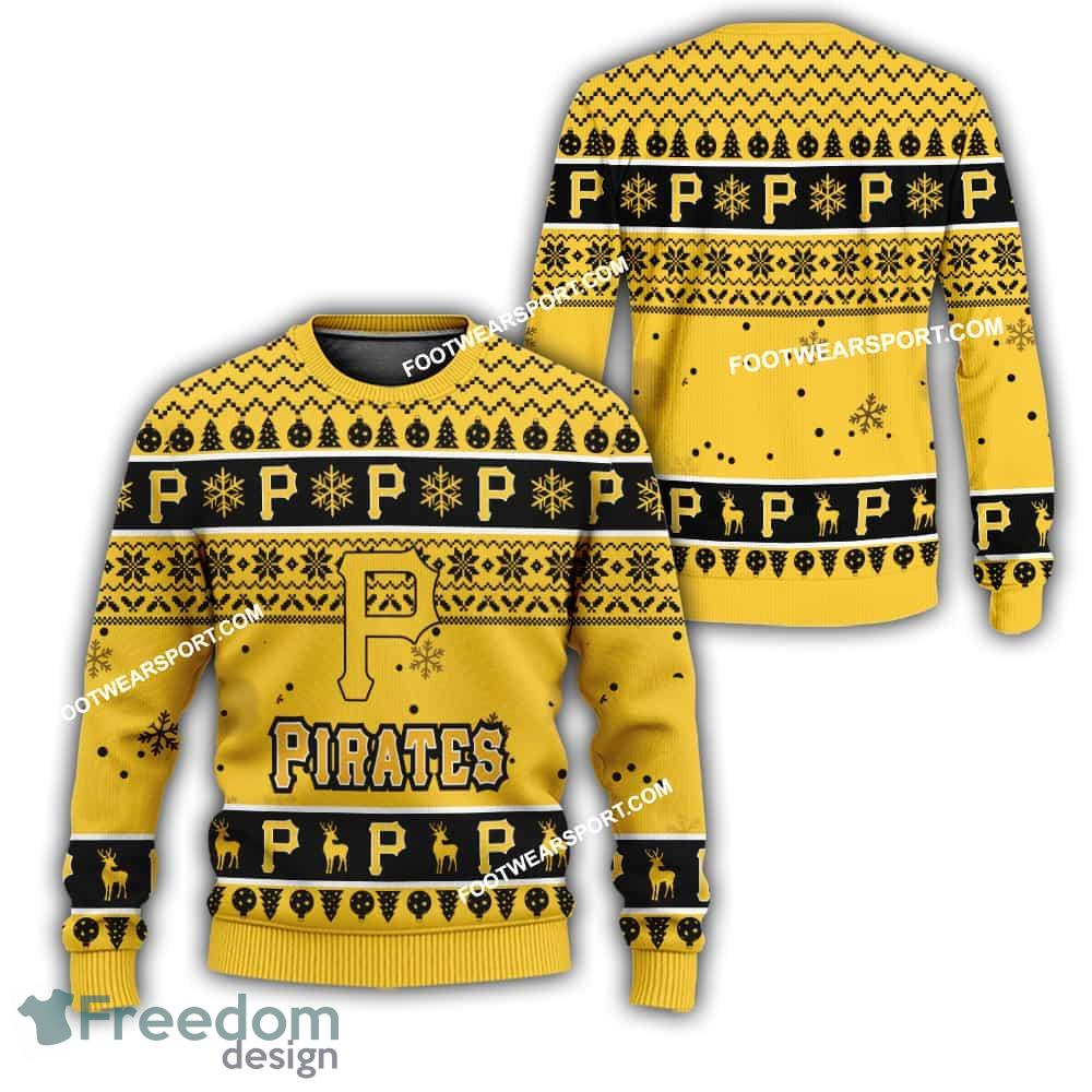 Pittsburgh Pirates Logo Pattern Knitted Christmas Sweater For Fans image Pittsburgh Pirates Logo Pattern Knitted Christmas Sweater For Fans - Pittsburgh Pirates Logo Pattern Knitted Christmas Sweater For Fans