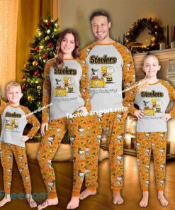 Pittsburgh Steelers Football Happy Thanksgiving Fan Ugly Christmas Pajamas Set Family Kid Men Women
