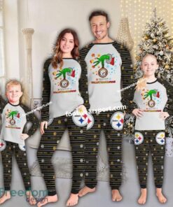 Pittsburgh Steelers Happy Hallothanksmas Christmas Family Pajamas Set Kid Men Women