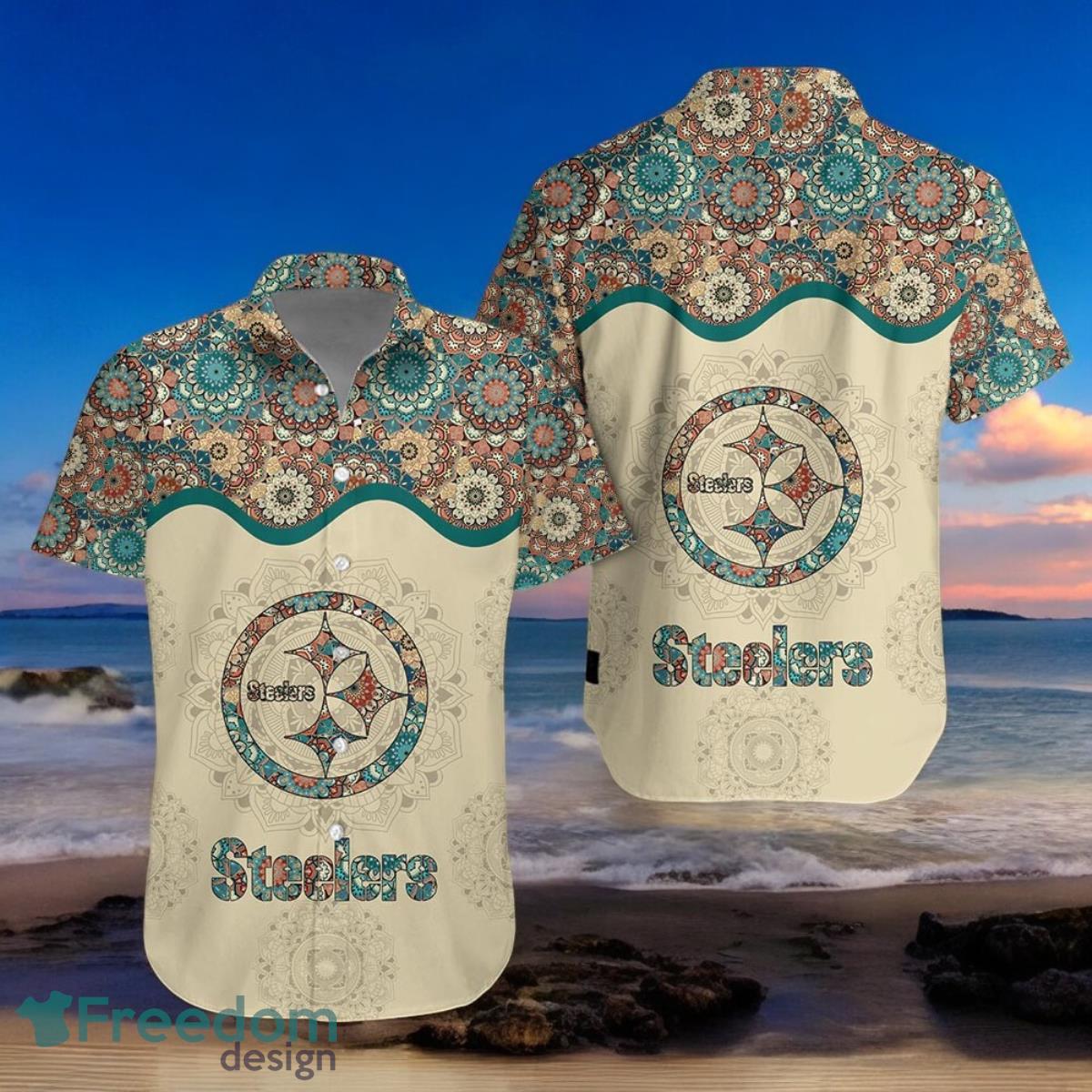 Pittsburgh Steelers Hawaiian Shirt Custom Name Special Gift For Men And image Pittsburgh Steelers Hawaiian Shirt Custom Name Special Gift For Men And Product Photo 1
