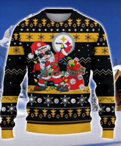 Pittsburgh Steelers Santa Claus Ugly Christmas Sweater Christmas Gift 3D Sweater