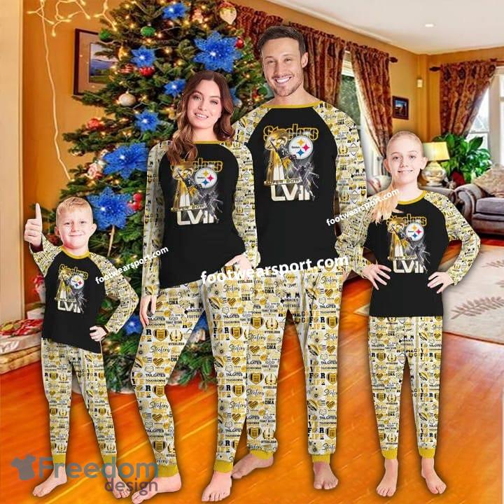 Pittsburgh Steelers Super Bowl Christmas Pajamas Set Family Kid Men Women image Pittsburgh Steelers Super Bowl Christmas Pajamas Set Family Kid Men Women - Pittsburgh Steelers Super Bowl Christmas Pajamas Set Family Kid Men Women