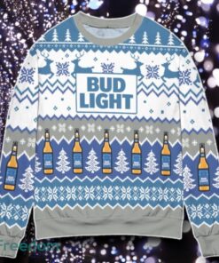 Pixel Bud Light Reindeer Snowflake Pattern Ugly Christmas Sweater Unique Gift