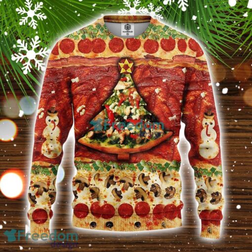 Pizza 3D Ugly Christmas Sweater Amazing Gift Idea Christmas Gift Product Photo 1