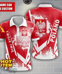 Poland national football team Limited 3D Polo Shirt Logo Printing For Fans Custom Name