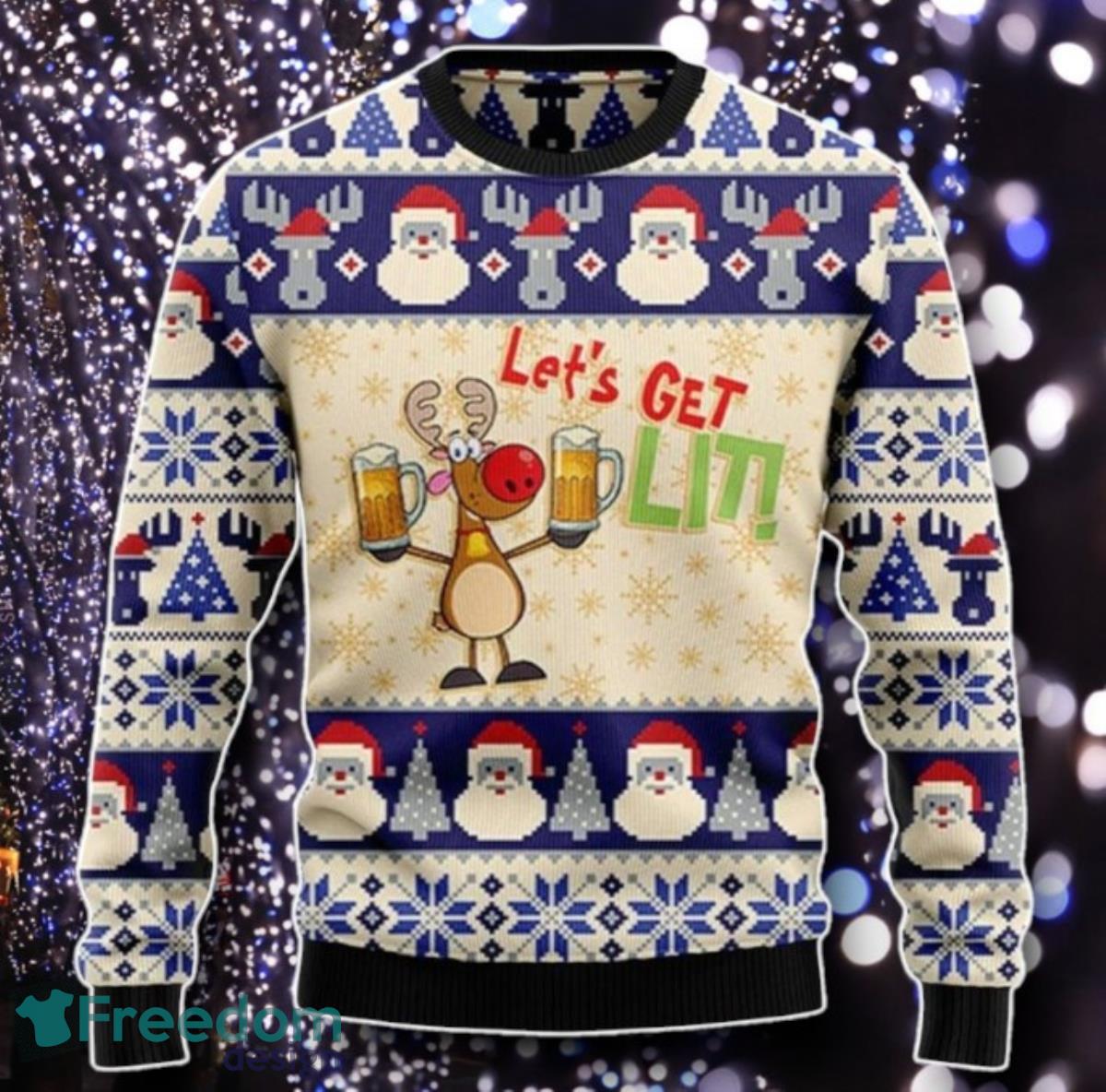 Reindeer Beer Ugly Christmas Sweater Unique Gift Best Gift image Reindeer Beer Ugly Christmas Sweater Unique Gift Best Gift Product Photo 1