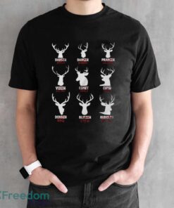 Reindeer Meat Cuts Sweatshirt, Christmas Hunter Hoodie, Reindeer Butcher Shirt - Black Unisex T-Shirt