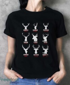 Reindeer Meat Cuts Sweatshirt, Christmas Hunter Hoodie, Reindeer Butcher Shirt - Ladies T-Shirt