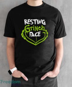 Resting Grinch Face Shirt, Merry Grinchmas T-Shirt, Grinch Christmas Shirt - Black Unisex T-Shirt