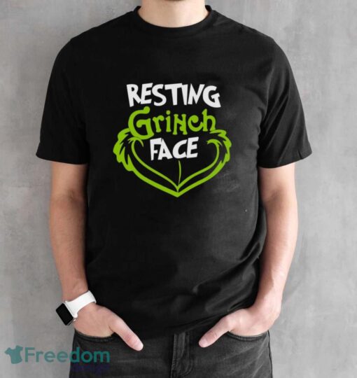 Resting Grinch Face Shirt, Merry Grinchmas T-Shirt, Grinch Christmas Shirt - Black Unisex T-Shirt