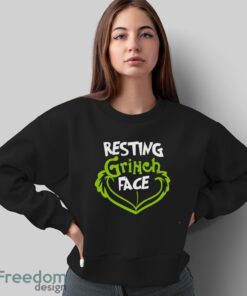 Resting Grinch Face Shirt, Merry Grinchmas T-Shirt, Grinch Christmas Shirt - Sweatshirt