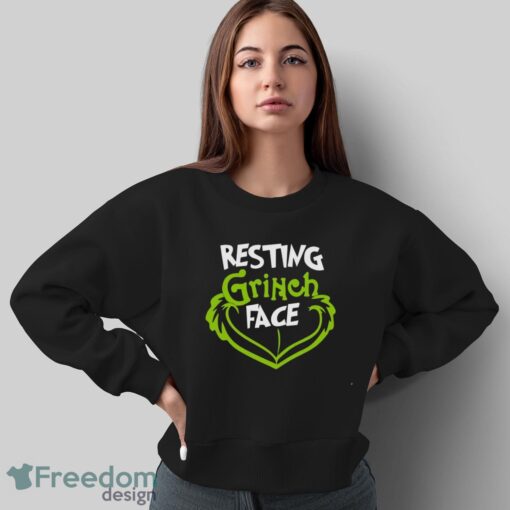 Resting Grinch Face Shirt, Merry Grinchmas T-Shirt, Grinch Christmas Shirt - Sweatshirt